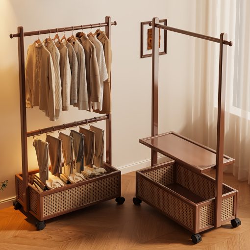 레트로 스타일 나무 코트걸이