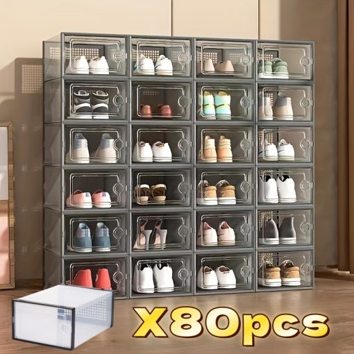 80개입 투명 적층형 신발 상자